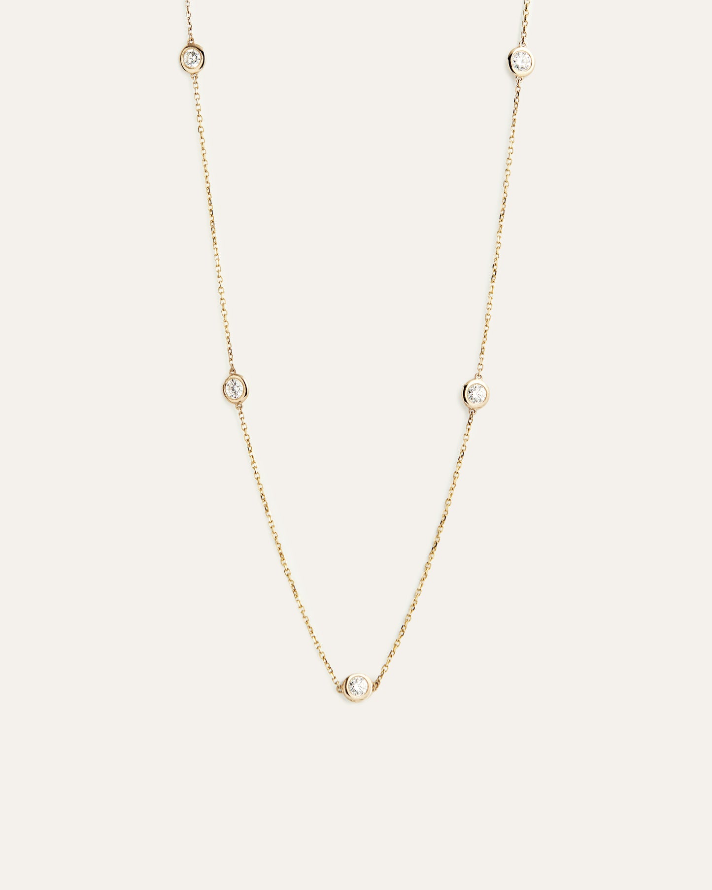 Lucky 5 Floating Diamond Necklace