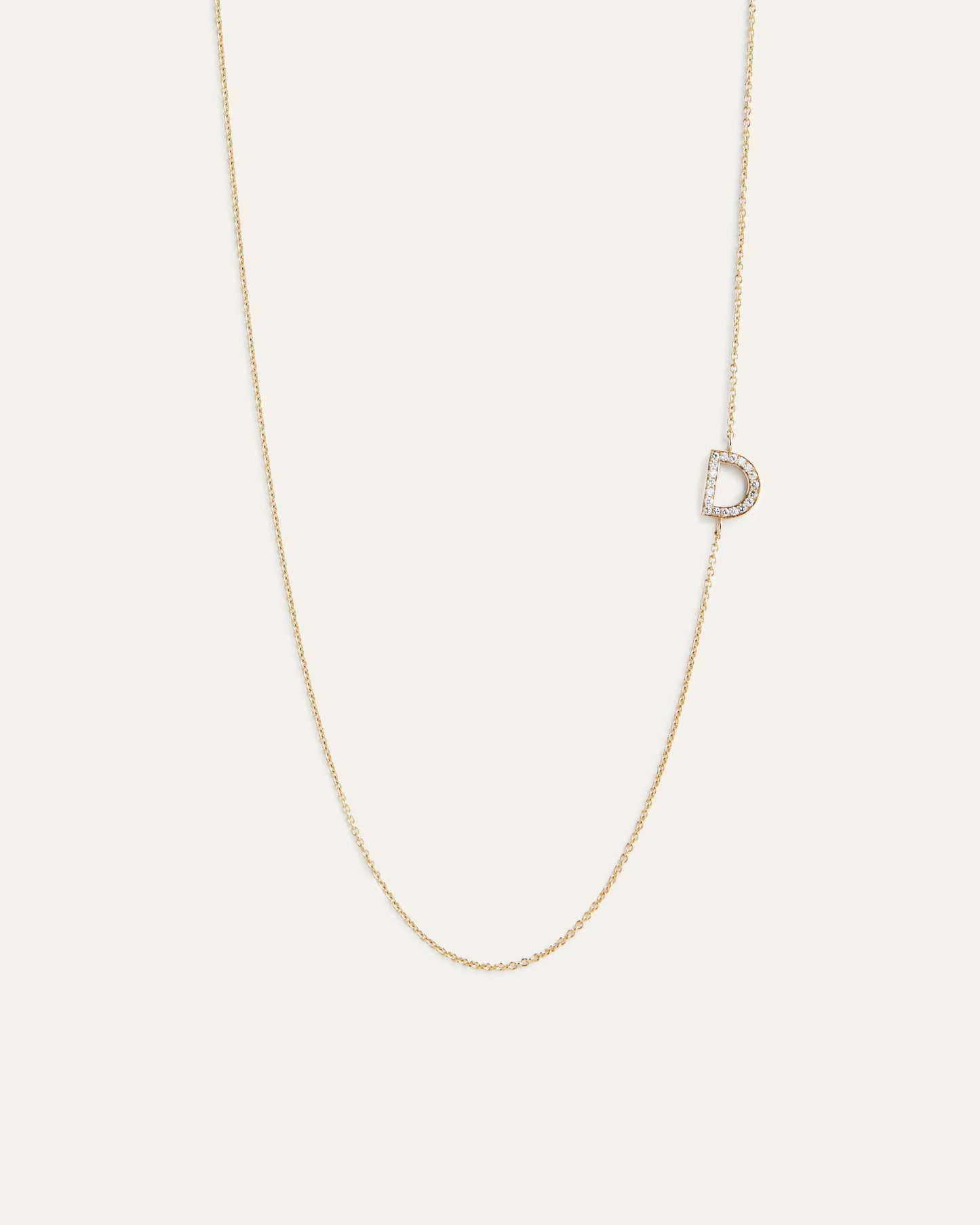 Diamond Initial Necklace