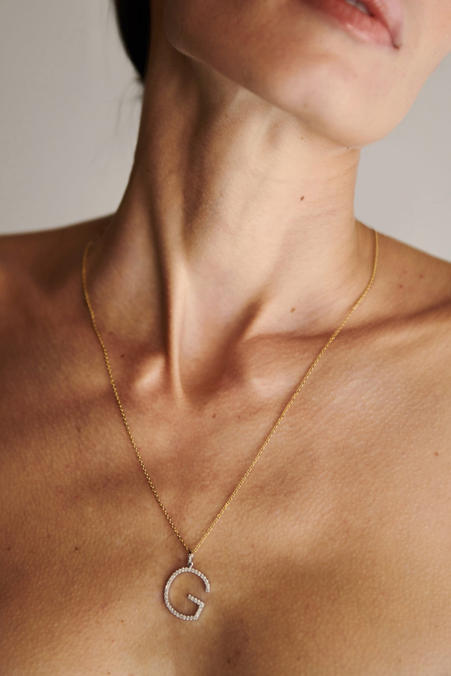 Diamond Initial Pendant Necklace