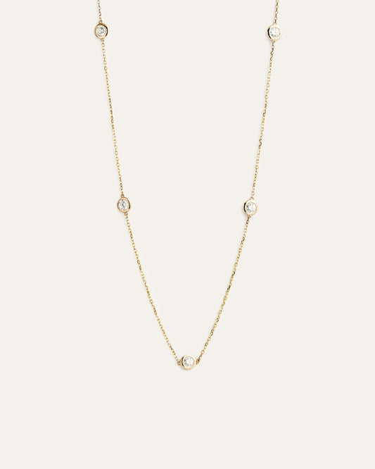 Lucky 5 Floating Diamond Necklace