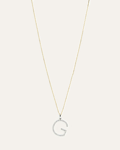 Diamond Initial Pendant Necklace