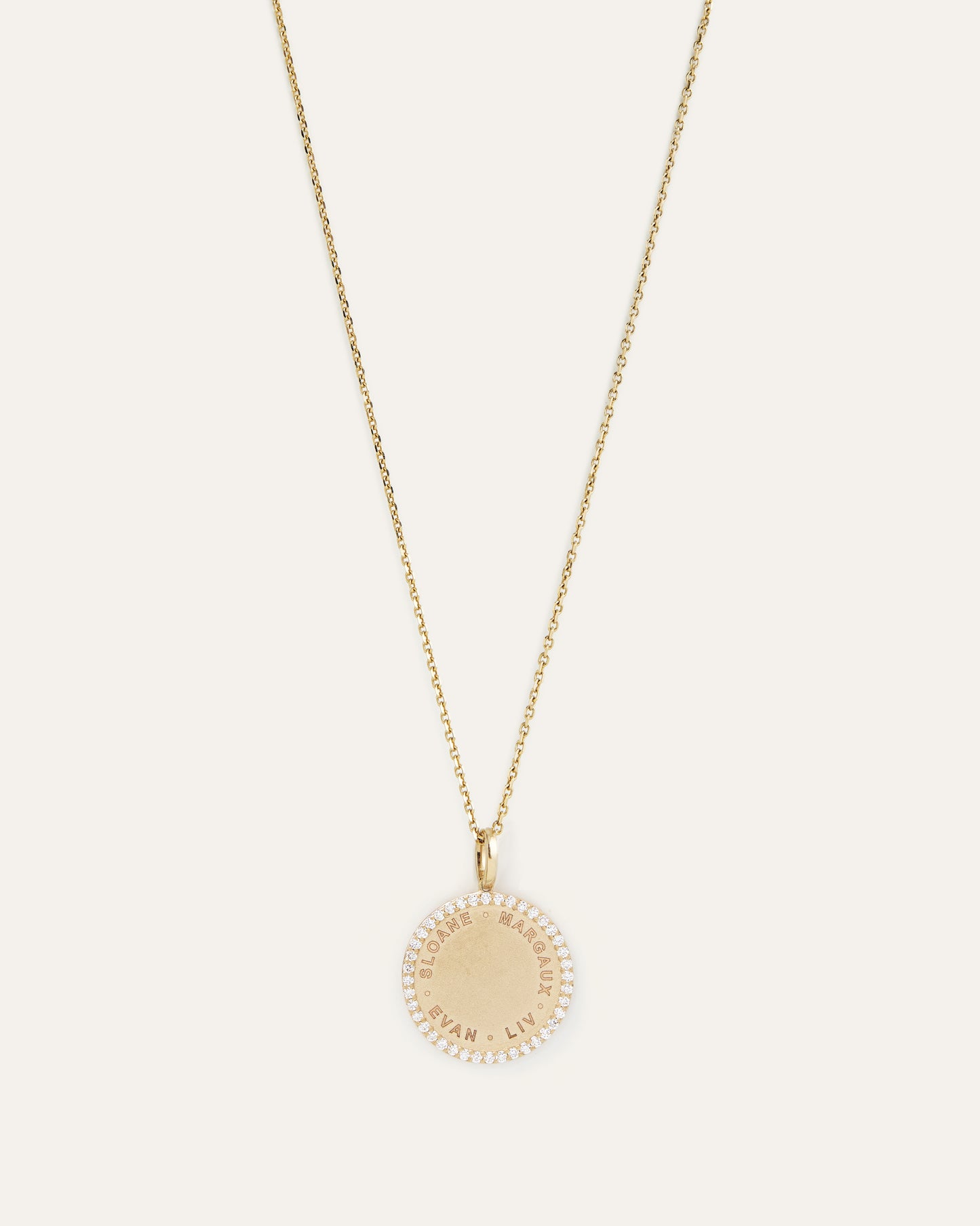 Diamond Medallion Name Necklace
