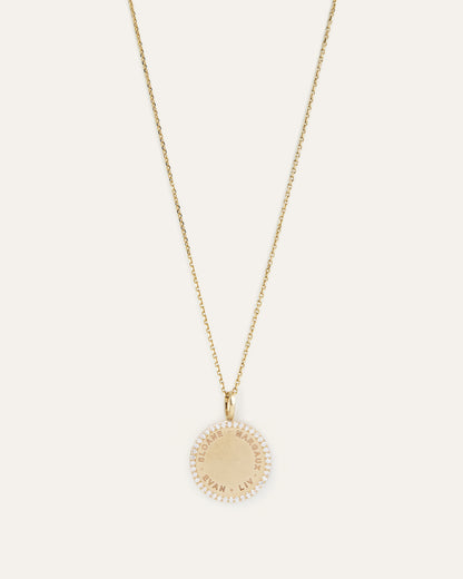 Diamond Medallion Name Necklace